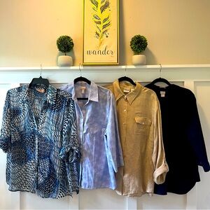 ✨💥CHICO’S BLOUSE BUNDLE💥✨•4 BLOUSES•SIZE 3-|size 16|